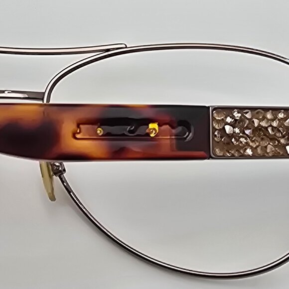 Jimmy Choo Baba Shiny Bronze Tortoise Aviator Sunglasses Frame w Case Italy 59mm main image 15